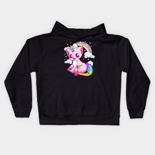 Cute & Funny Unicorn Cat Rainbow Kitty Unicorn Kids Hoodie